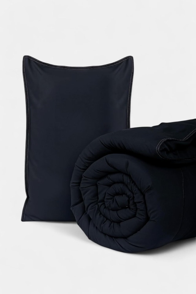 3 Piece King Comforter Set Anthracite (Black) Reversible - photo 4