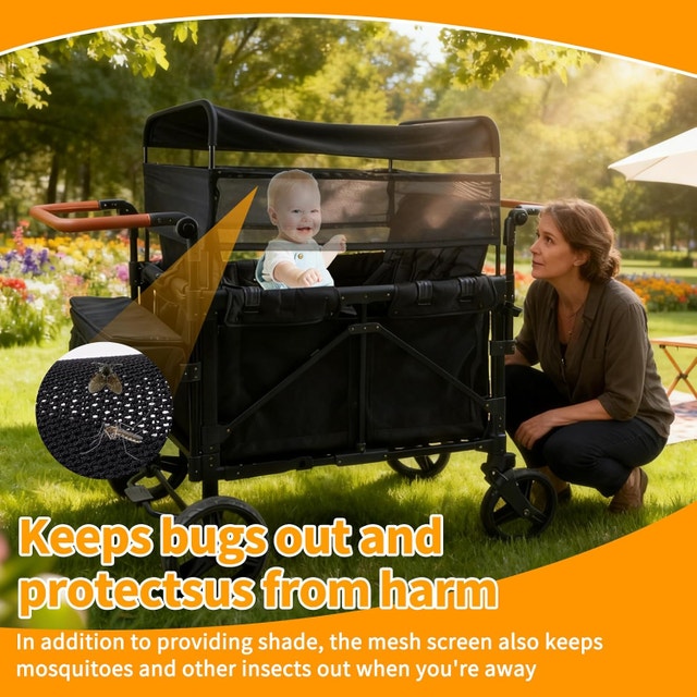 Wonderfold W4 W2 Stroller Sunshade Mesh Fence - photo 5