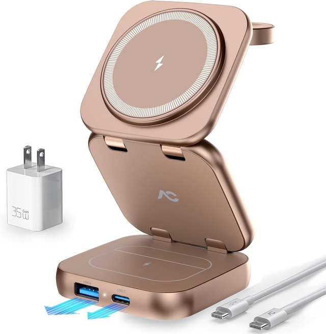 5-in-1 MagSafe Wireless Charger Stand for iPhone & Apple Watch