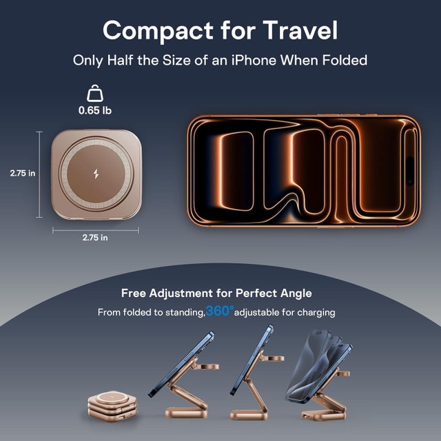 5-in-1 MagSafe Wireless Charger Stand for iPhone & Apple Watch - photo 5