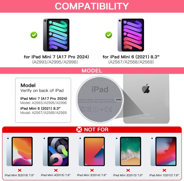 Keyboard Case for iPad Mini 7 (2024) & Mini 6 with Trackpad - photo 2