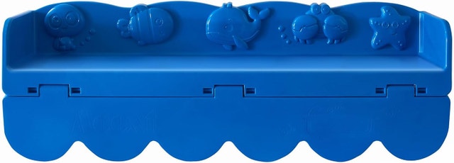 Bathtub Splash Guard Kids Bath Tray Toy Organizer Shelf