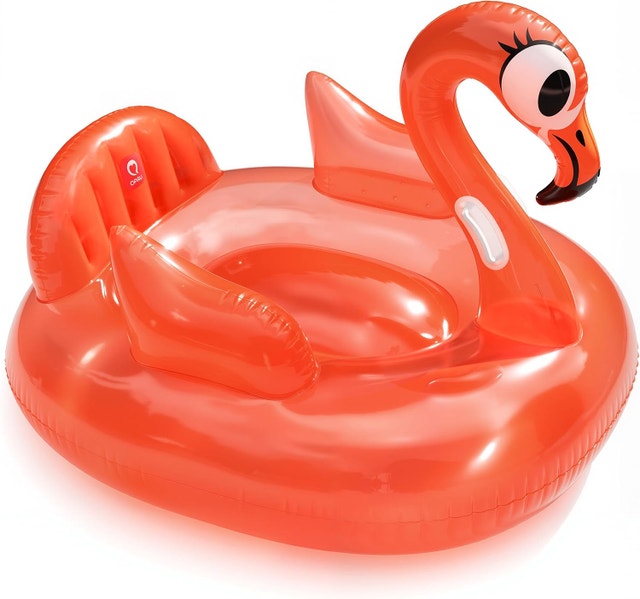 Inflatable Flamingo Pool Float - Medium Size for Adults & Kids