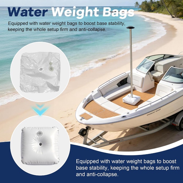 Boat Cover Support Poles 2-Pack - 5 Adjustable Heights - photo 5