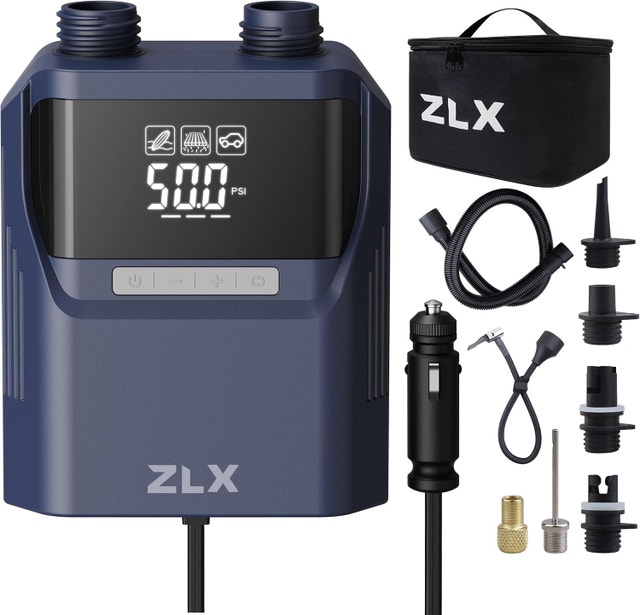 50PSI SUP Pump 12V Car Connector Dual Stage Inflator