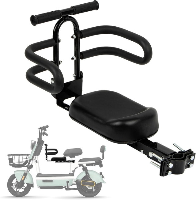 Tandem Bike Seat Thick Padded Adjustable 35-65mm Clamp