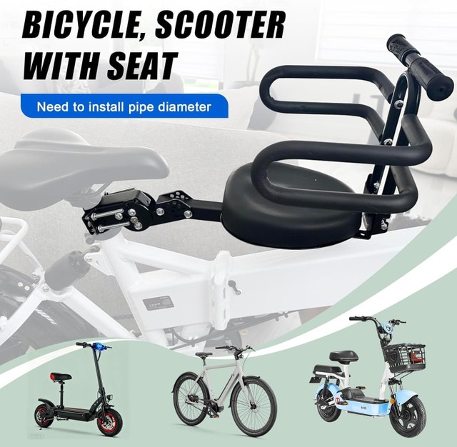 Tandem Bike Seat Thick Padded Adjustable 35-65mm Clamp - photo 2