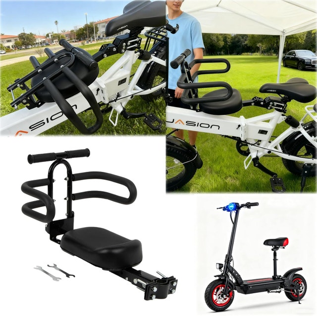 Tandem Bike Seat Thick Padded Adjustable 35-65mm Clamp - photo 4