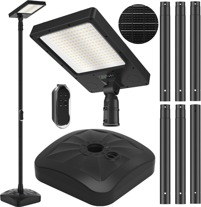 102" Solar Outdoor Street Light with Pole & Remote, 420 LED