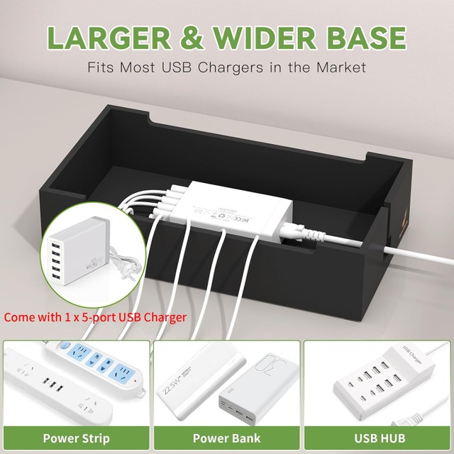 5-Port USB Charging Station Organizer with 6 Cables - photo 5