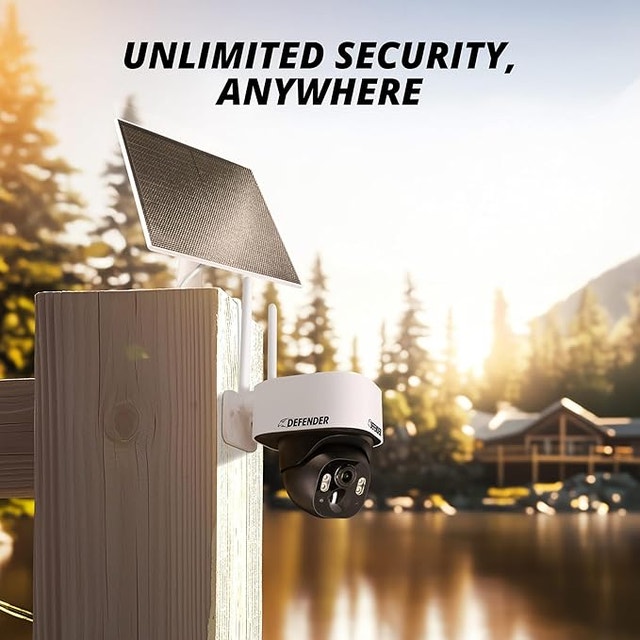 4G LTE 2K+ AI PTZ Outdoor Security Cameras, 2-Pack, Solar