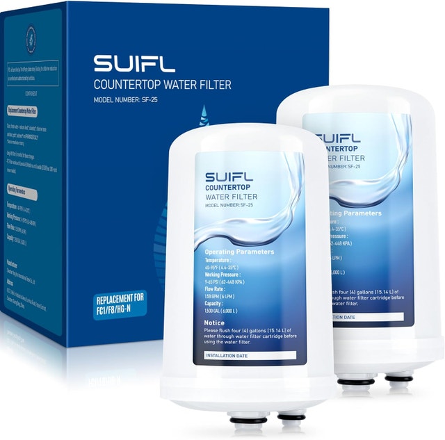 FC1/F8/HG-N Water Filter 2-Pack for Enagic Leveluk K8, SD501, JR