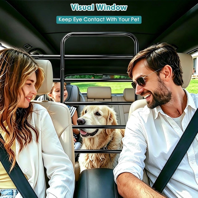 Dog Car Barrier for SUV - Adjustable 40.5"-58.3" Pet Divider - photo 2