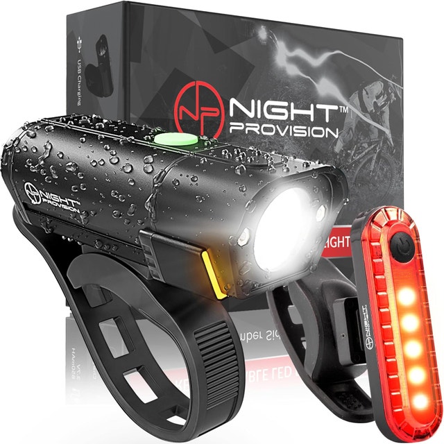 Bike Light Set Front Rear 540 Lumens USB C Rechargeable LED