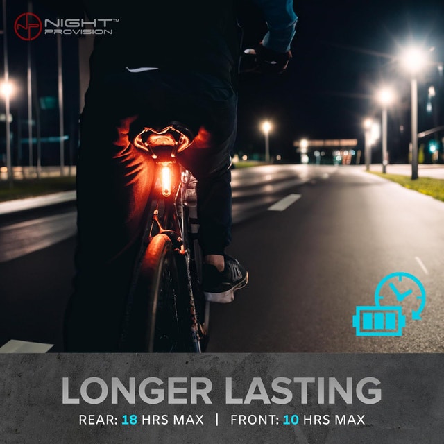 Bike Light Set Front Rear 540 Lumens USB C Rechargeable LED - photo 4