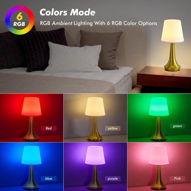 Rechargeable Cordless RGB Table Lamp 4000mAh Battery Dimmable - photo 3