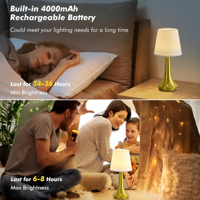 Rechargeable Cordless RGB Table Lamp 4000mAh Battery Dimmable - photo 4