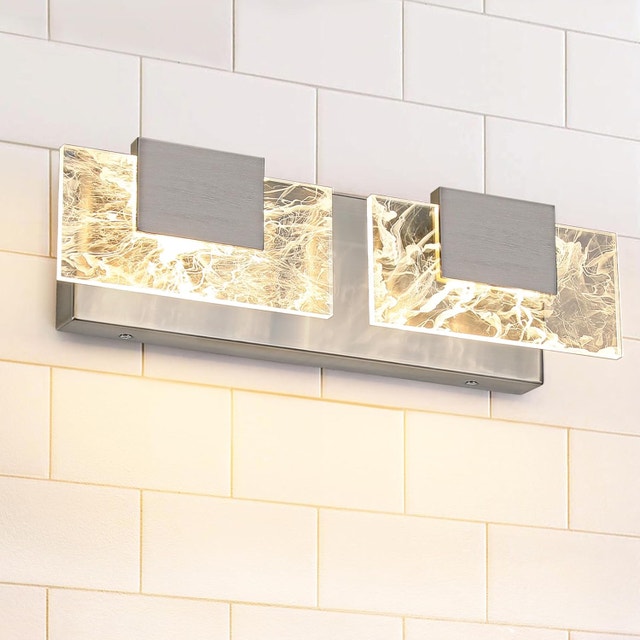 16 inch Brushed Nickel LED Bathroom Vanity Light