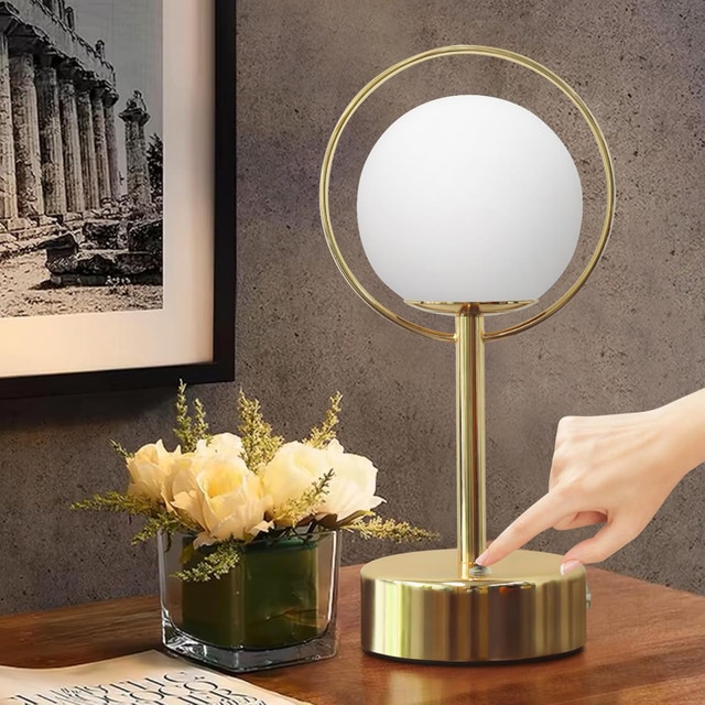 Rechargeable Table Lamp 5000mAh Gold Touch Dimmable