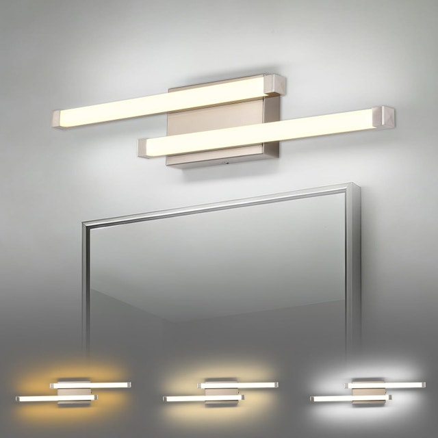 24in LED Vanity Light Bar 18W 3CCT Dimmable Brushed Nickel