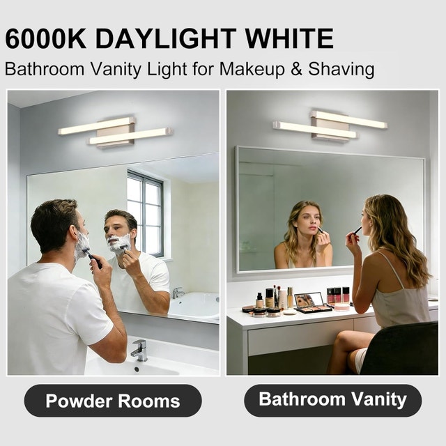 24in LED Vanity Light Bar 18W 3CCT Dimmable Brushed Nickel - photo 5
