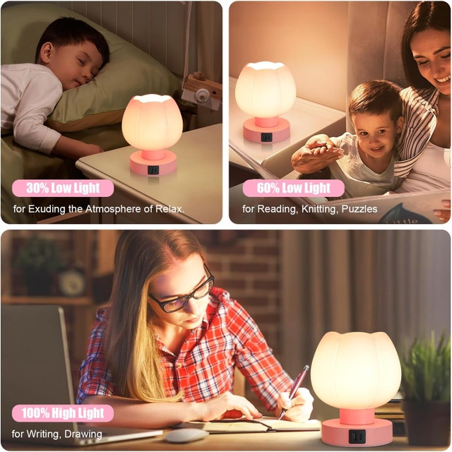 2 Pack Touch Bedside Lamps 3 Way Dimmable E26 Table Lamp - photo 4