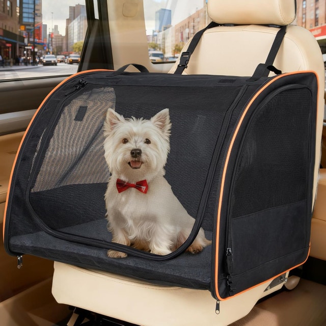 Dog Enclosed Car Seat, Soft-Sided Carrier & Kennel