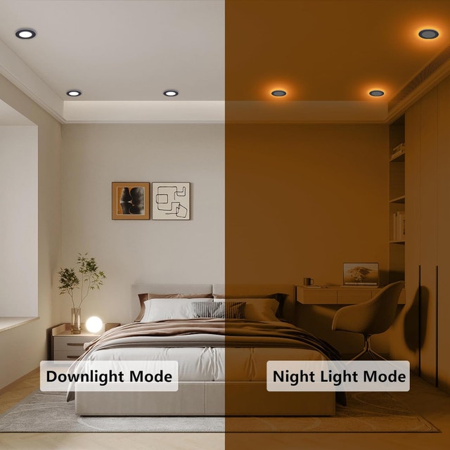 4" Black LED Recessed Pot Lights, 5CCT Selectable, Dimmable - photo 2