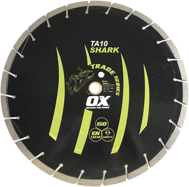 OX Tools 14" Segmented Asphalt Diamond Blade | 1-20mm Bore