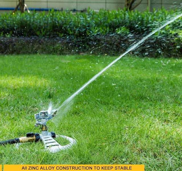 Metal Pulsating Sprinkler with Heavy Duty Base, 360° Rotating - photo 2