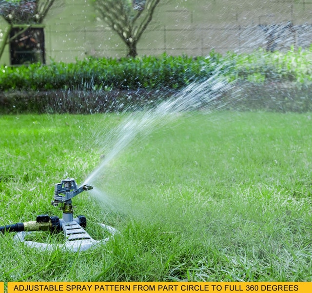 Metal Pulsating Sprinkler with Heavy Duty Base, 360° Rotating - photo 3