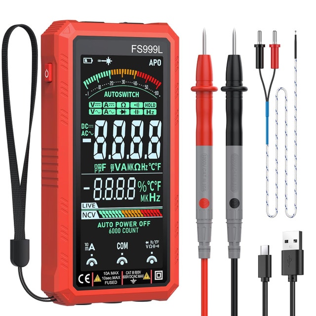 Digital Multimeter 6000 Count TRMS Rechargeable Smart Meter NCV