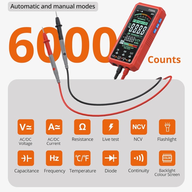 Digital Multimeter 6000 Count TRMS Rechargeable Smart Meter NCV - photo 2