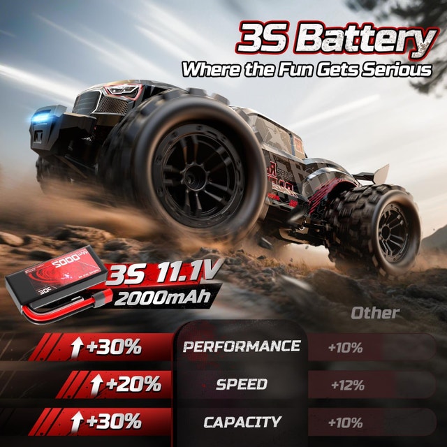 DEERC 1/14 Brushless RC Monster Truck - 46+ MPH 4WD - photo 4