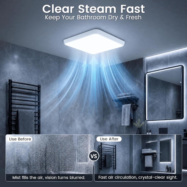 100 CFM Bathroom Exhaust Fan w/ LED Light - 1.0 Sone - photo 5