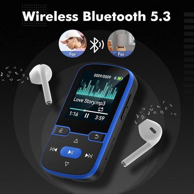64GB Bluetooth MP3 Player w/ Clip - FM Radio, Voice Recorder - photo 2