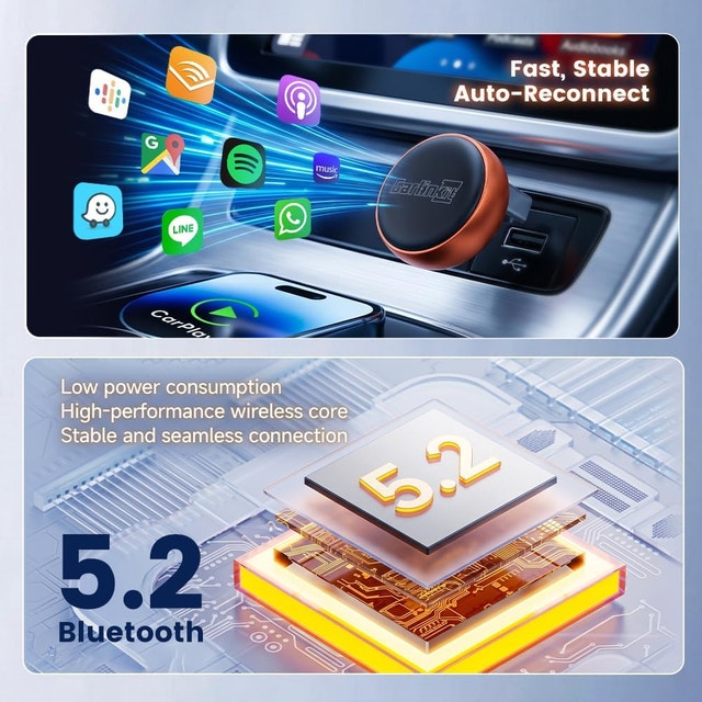 Carlinkit Mini Ultra 3 Wireless CarPlay & Android Auto Adapter - photo 2