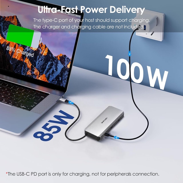 WAVLINK 10-in-1 USB-C Docking Station - Dual 4K HDMI, 100W PD - photo 5
