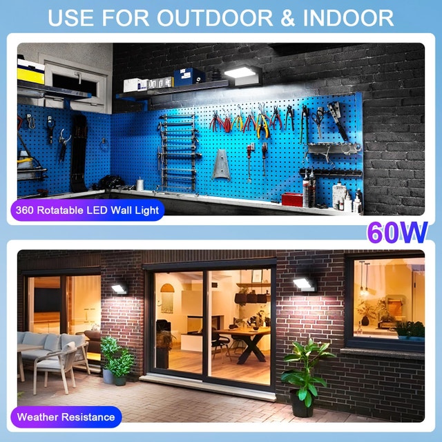 60W LED Wall Pack Light 6000LM 5000K Outdoor Waterproof - photo 2