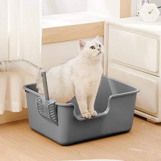 Extra Large High-Sided Jumbo Open Cat Litter Box - photo 3