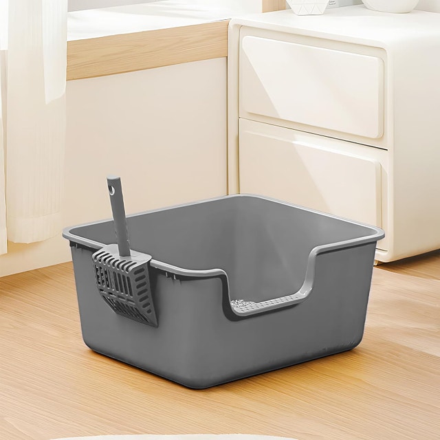 Extra Large High-Sided Jumbo Open Cat Litter Box - photo 4