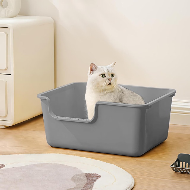 Extra Large High-Sided Jumbo Open Cat Litter Box - photo 5