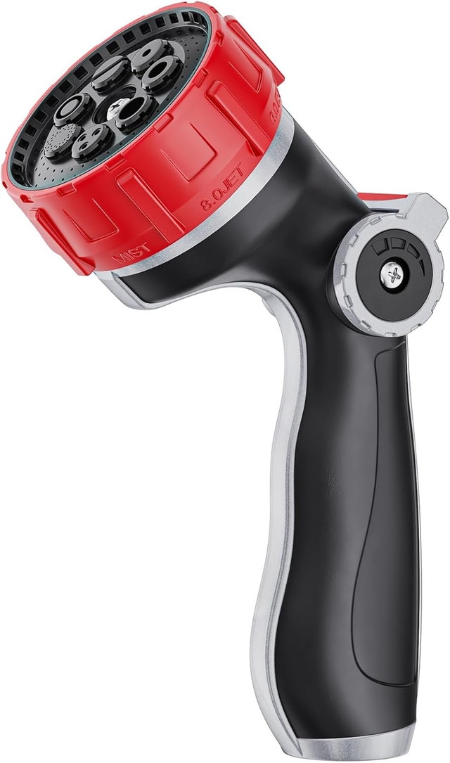 Garden Hose Nozzle - Heavy Duty Metal, 7 Spray Modes, High Press