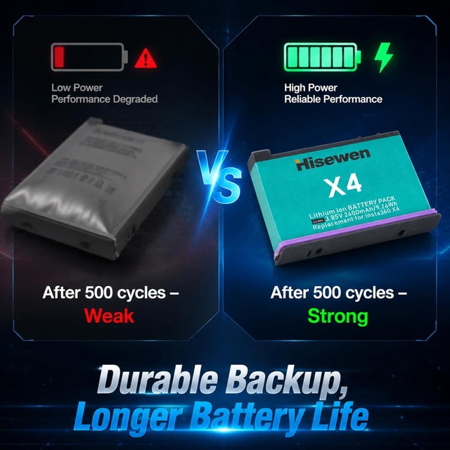2-Pack Insta360 X4 Replacement Batteries + Dual USB Charger - photo 4