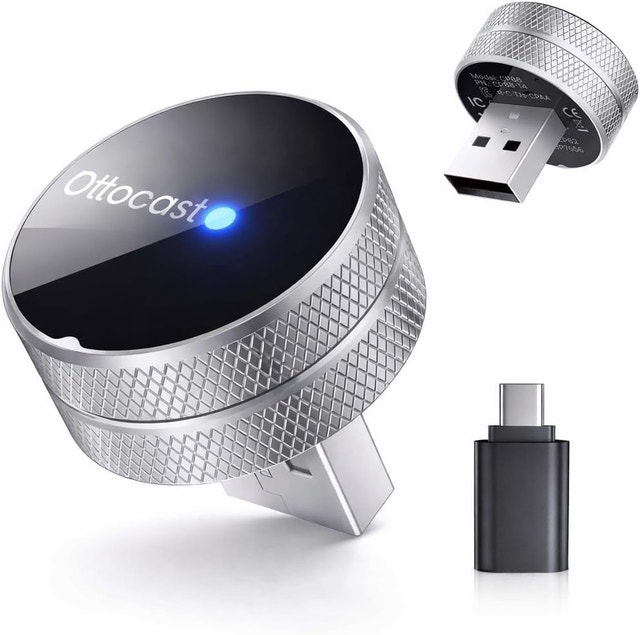 OTTOCAST Mini Tube 2026 - Wireless CarPlay & Android Auto Adapte