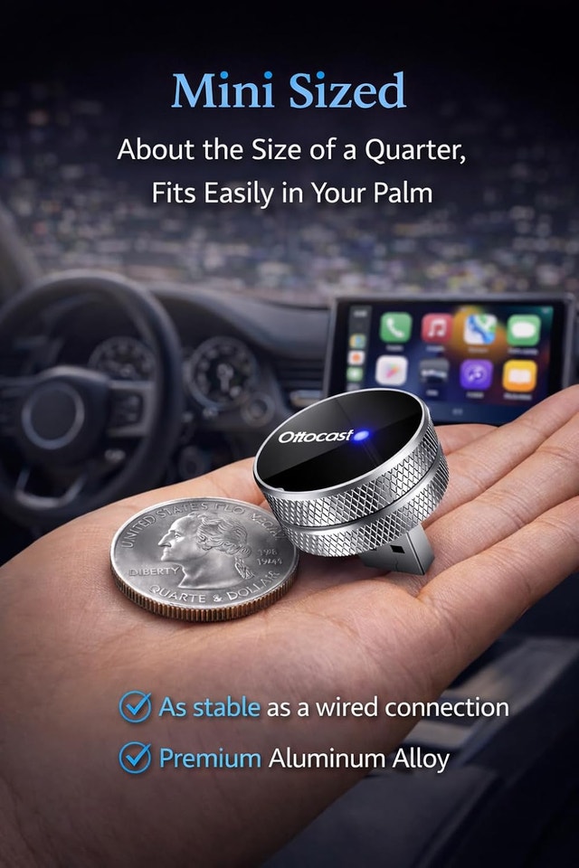 OTTOCAST Mini Tube 2026 - Wireless CarPlay & Android Auto Adapte - photo 2