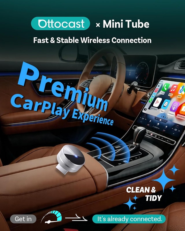OTTOCAST Mini Tube 2026 - Wireless CarPlay & Android Auto Adapte - photo 5