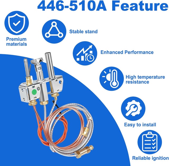 Natural Gas Pilot Assembly 446-510A - Heat-N-Glo/Royal Fireplace - photo 5