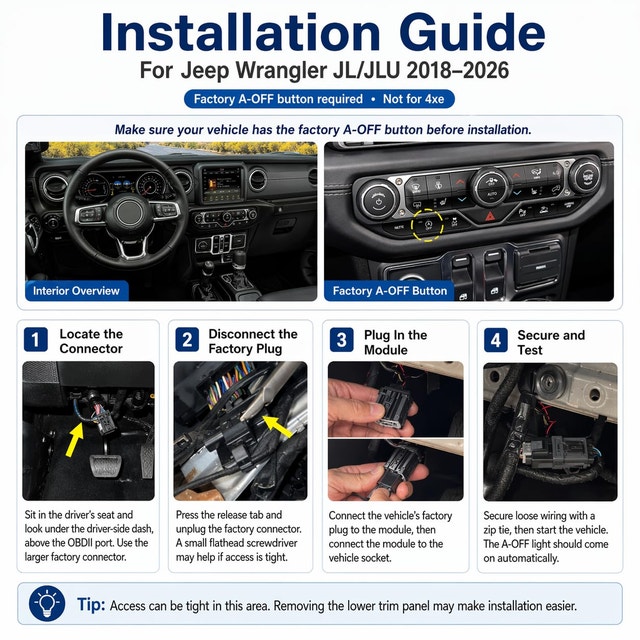 Auto Start Stop Eliminator Module - Plug & Play Wrangler JLU JL - photo 3