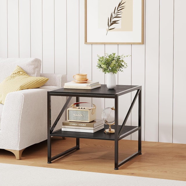 2 Tier Printer Stand 20x20 Under Desk Table Storage Shelf - photo 5